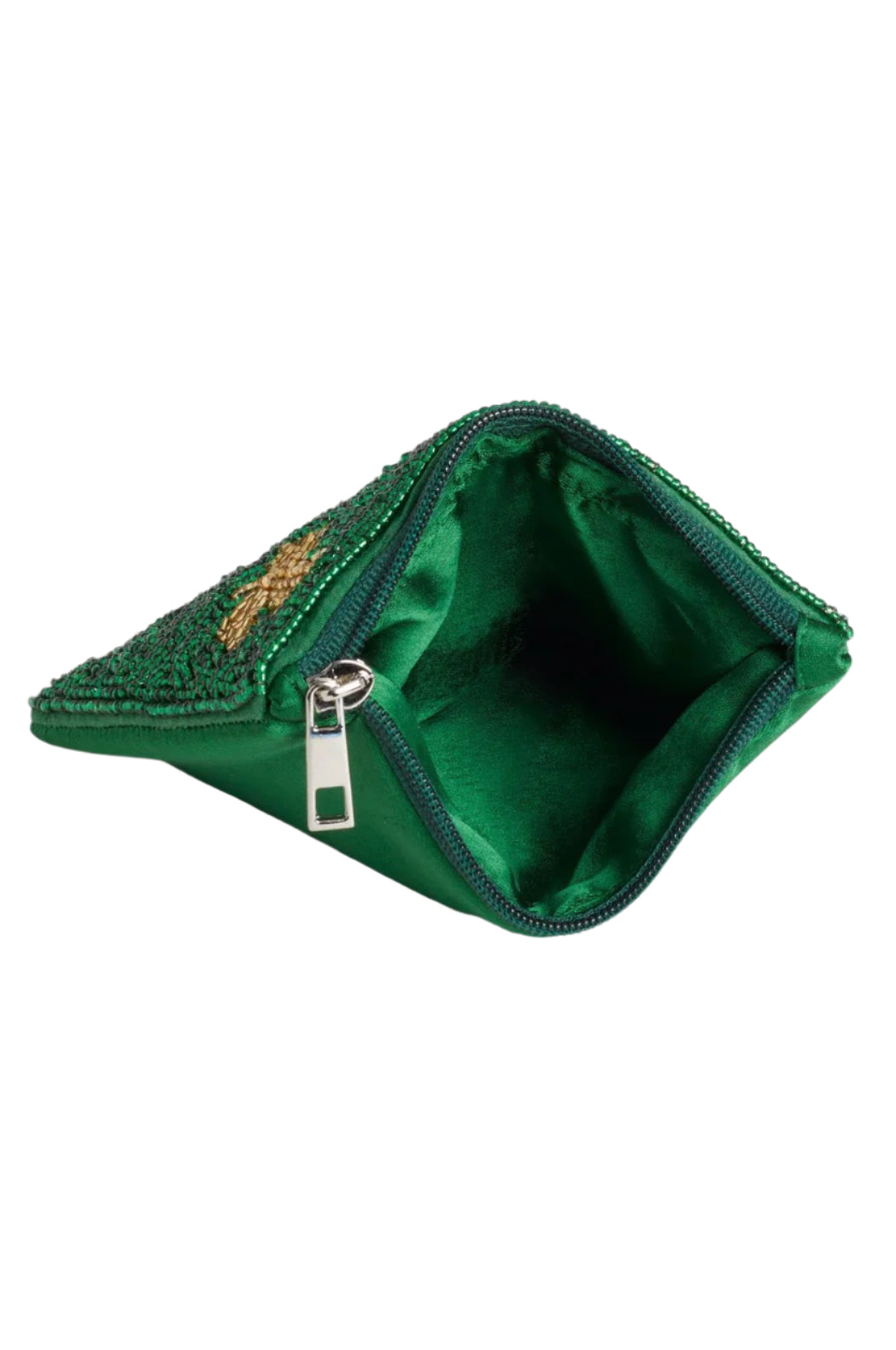 Coco + Carmen Brielle Lucky Shamrock Beaded Coin Purse