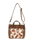 Joy Susan Faux Cow Hide Convertible Tote