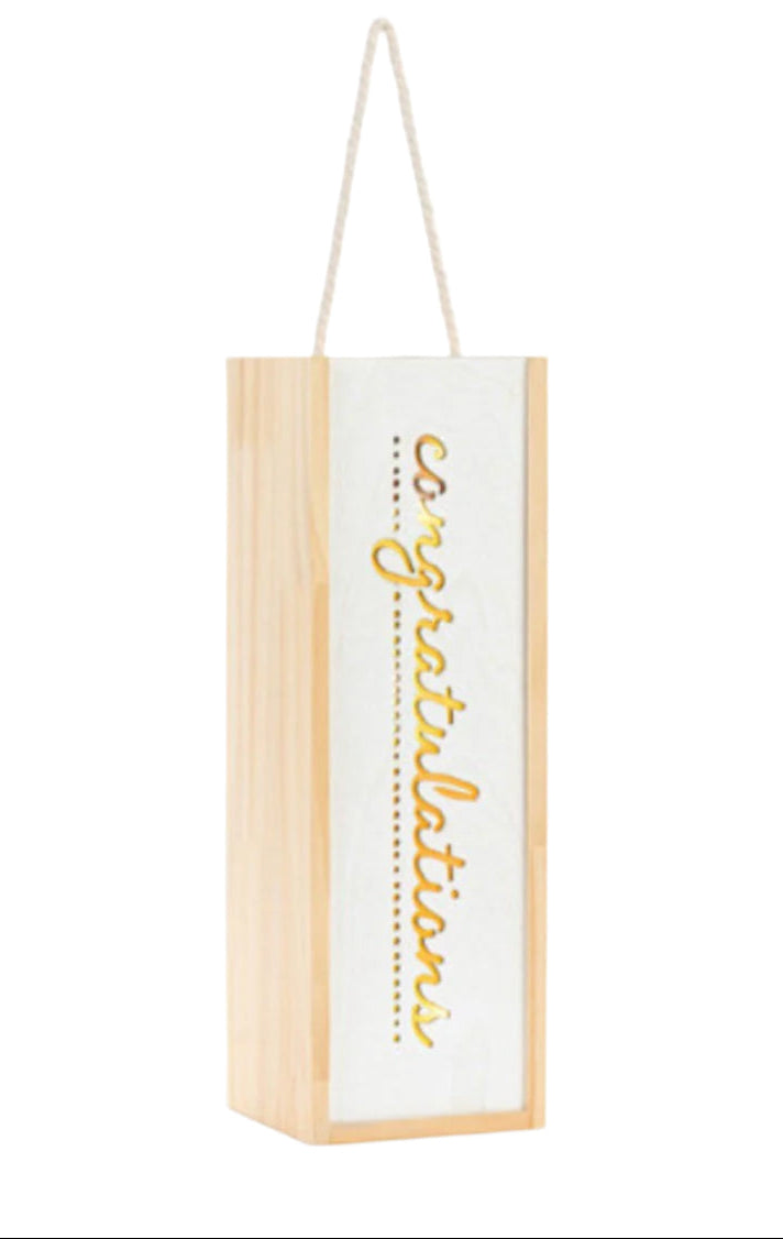 Congratualtions Wine Caddy Lantern