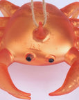 Red Crab Glass Ornament
