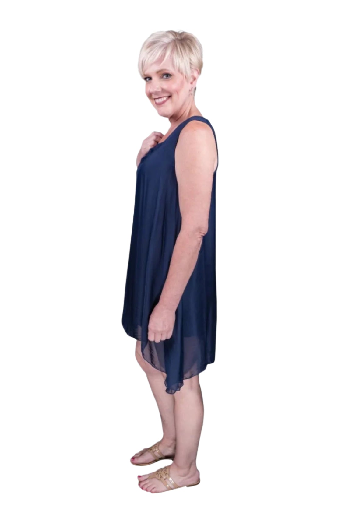 Tina Stephens Adelyn Silk A-Line Dress DT209