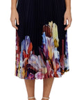 Frank Lyman Floral Pleated Midi Skirt 266552
