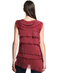 Tina Stephens Arianna Silk Ruffle Top BT205