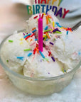 Happy Birthday Ice Cream Bowl Candle with Sprinkles