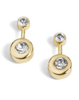Coco & Carmen Earrings Two Circle Drop Stud