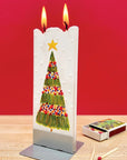 Flatyz Decorated Christmas Tree with Star Candle
