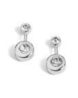 Coco & Carmen Earrings Two Circle Drop Stud