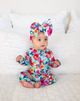 Maggie Ruffle Zip Bamboo Baby Zip Sleepies Little Outfit