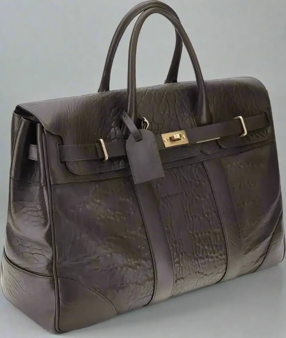 Brunello Cucinelli  men's brown leather Country Travel Bag