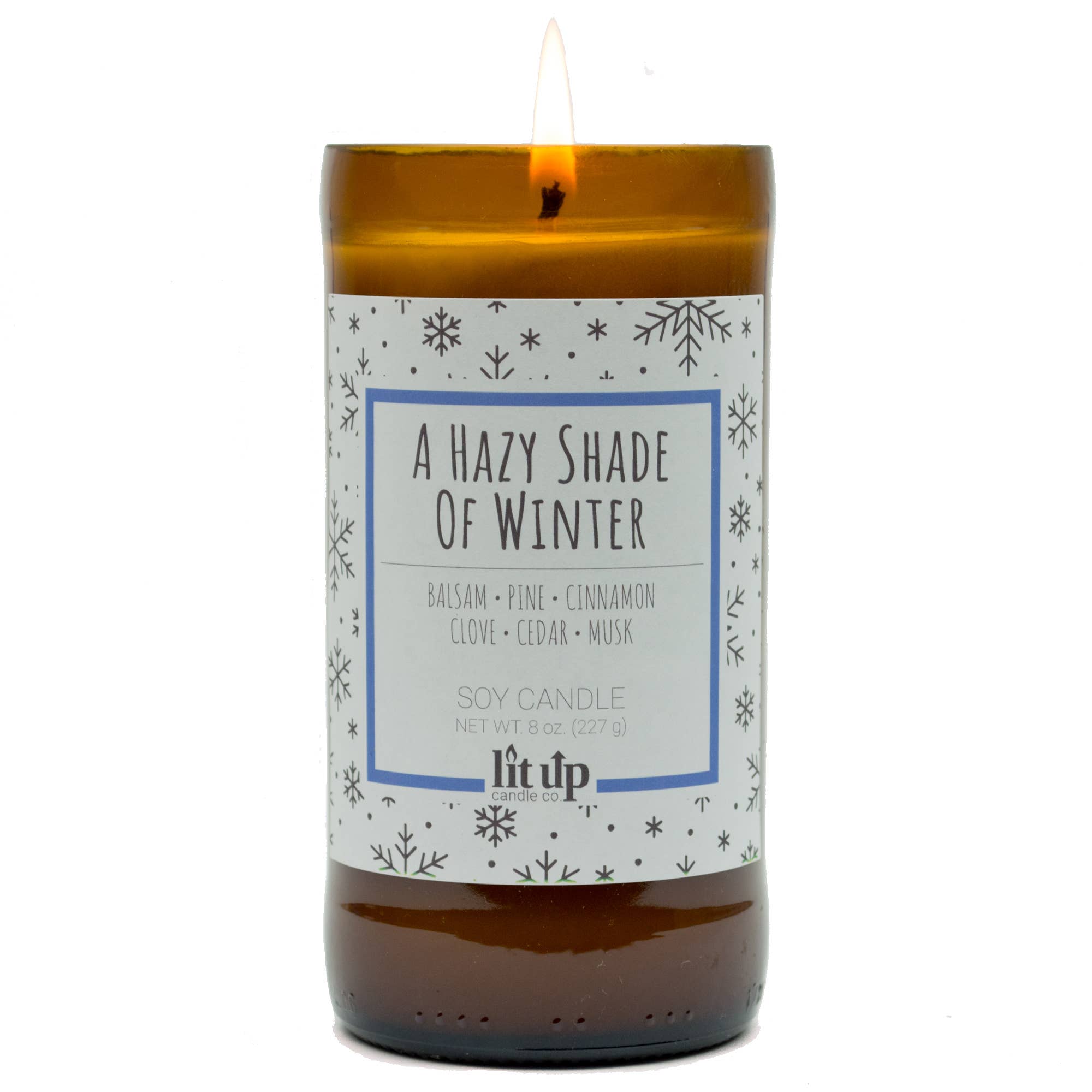 Lit Up Candle A Hazy Shade of Winter