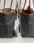 GOYARD St. Louis Goyardine PM Black Tote Bag
