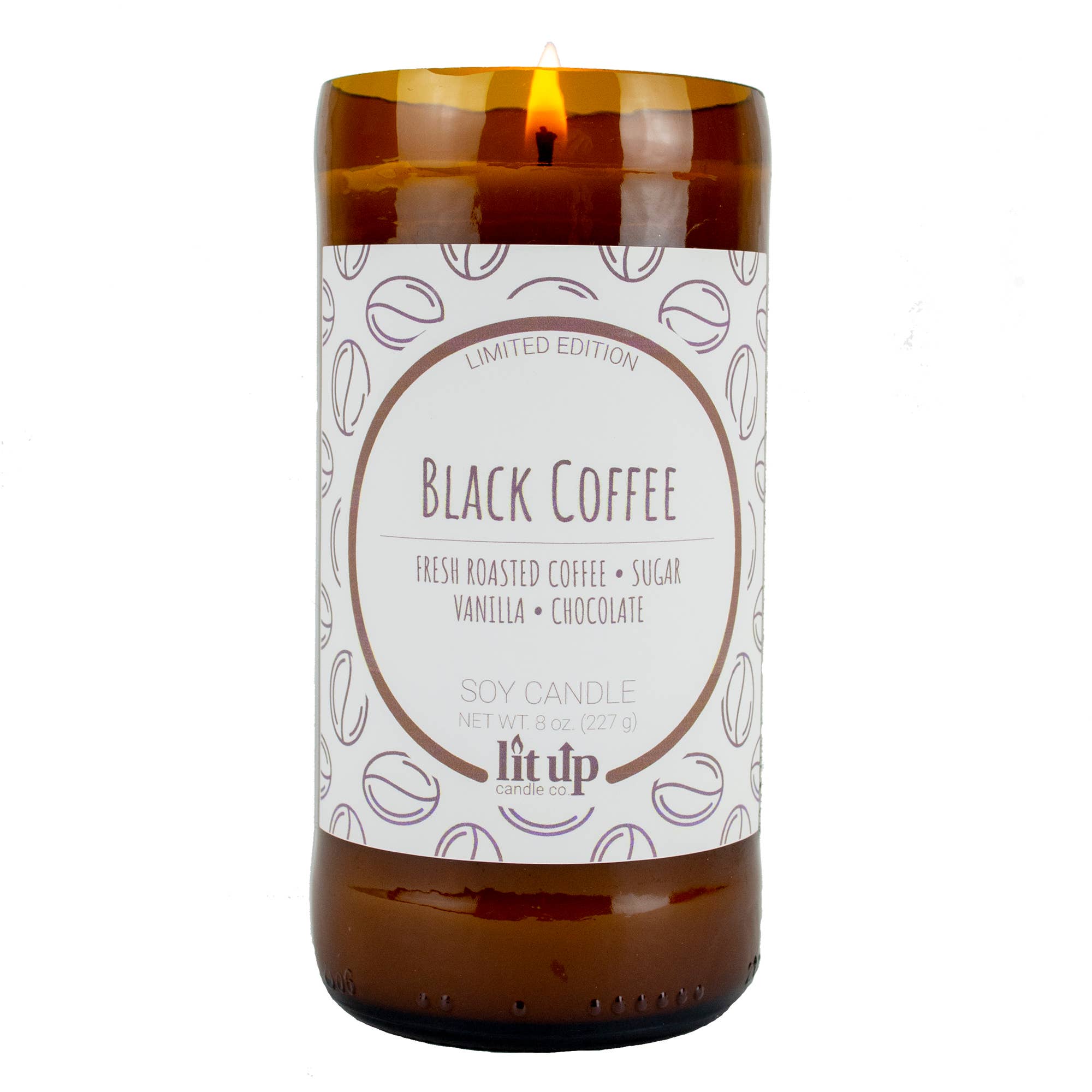 Lit Up Candle Black Coffee