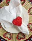 Heart Handwoven Iraca Napkin Ring