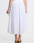 Tina Stephens Maureen Diagonal High Low Linen Skirt SS104