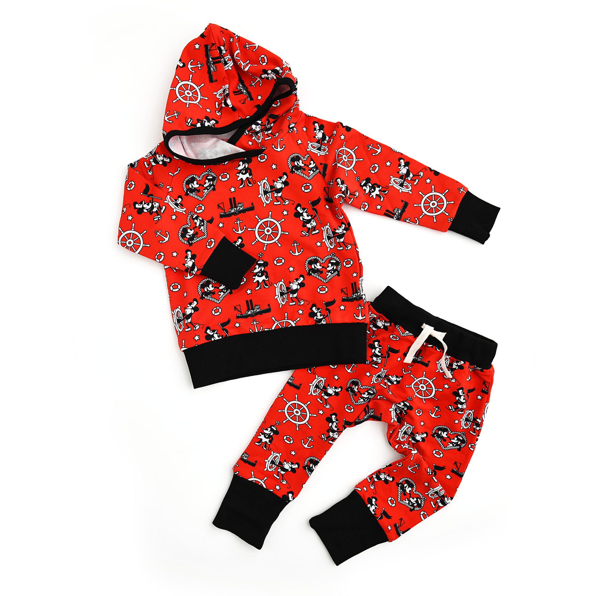 Gigi and Max Steamboat Willie Hoodie Set