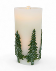 Winter Pine Tree Water Candle