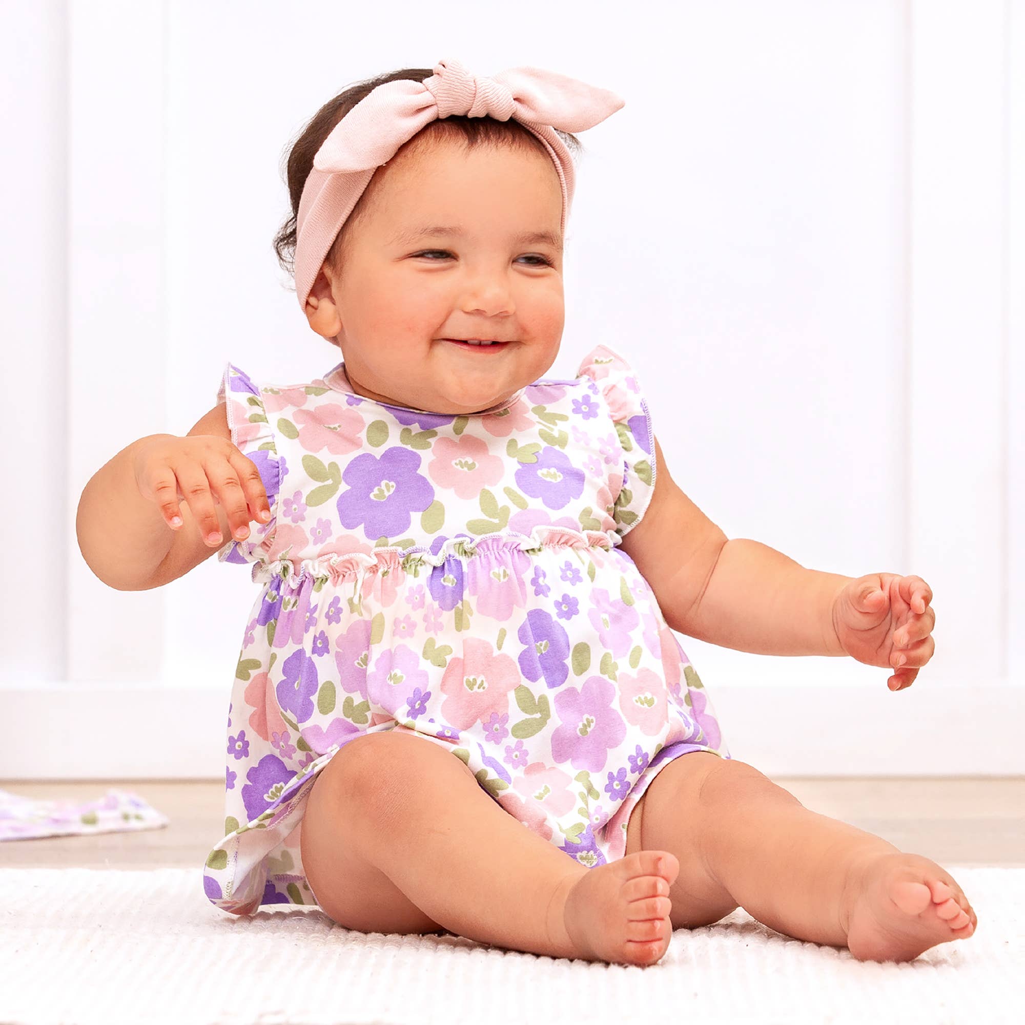 Tesa Babe Floral Frolic Skirted Bodysuit