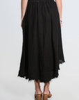Tina Stephens Maureen Diagonal High Low Linen Skirt SS104