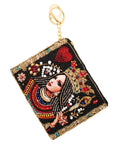 Mary Frances The Queen Playing Card Beaded Coin Purse