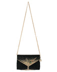 Olive You Beaded Martini Glass Crossbody Clutch