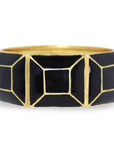 Art Deco Black & Gold Bangle Bracelet