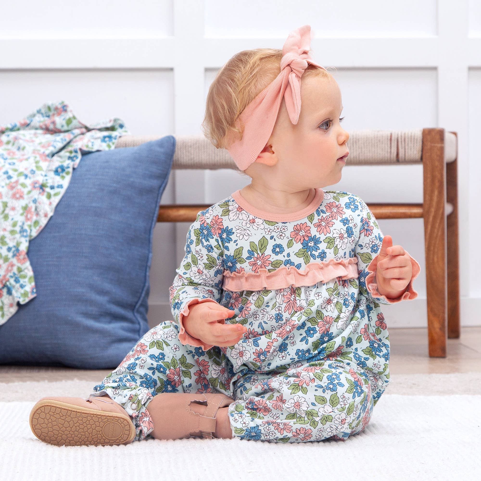 Tesa Babe Meadow Field Bamboo Bubble Romper