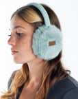 Women's Adjustable Earmuffs - Faux Mink Fur - Mint