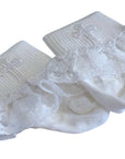Baby GIrl Baptism Socks With Crosses