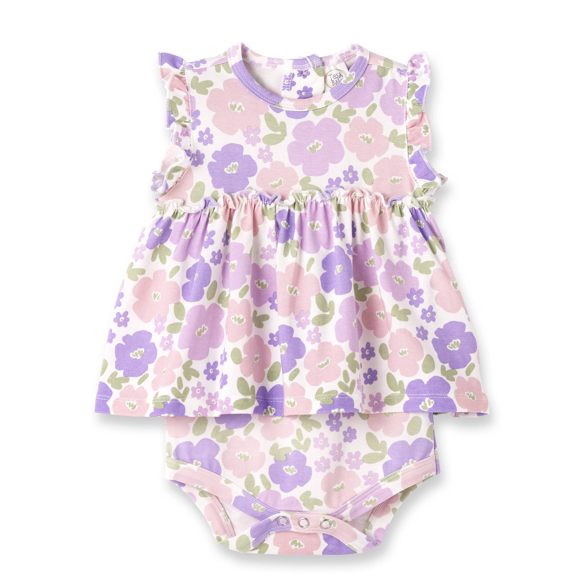 Tesa Babe Floral Frolic Skirted Bodysuit