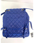 Chanel Lambskin Quilted Small Urban Spirit Blue Backpack