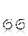 Pave large stud earring