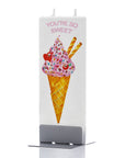 Flatyz Pink Ice Cream You're So Sweet Candle