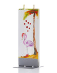 Flatyz Christmas Flamingo & Palm Tree Candle