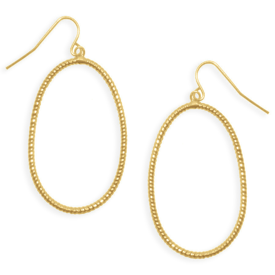 Karine Sultan Minimalist Oval Dangle Earrings