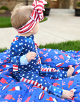Tie Dye Stars & Stripes Ruffle ZIP