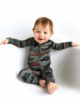 Bamboo Baby Pajama Sleepies Little Baby Zip Camo