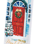 Flatyz Merry Christmas Front Door with Wreath Candle