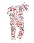 Gigi + Max Pajama Sleepies Little Baby Ruffle Zip Reba