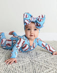 Gigi and Max Bambino Baseball Zip Romper