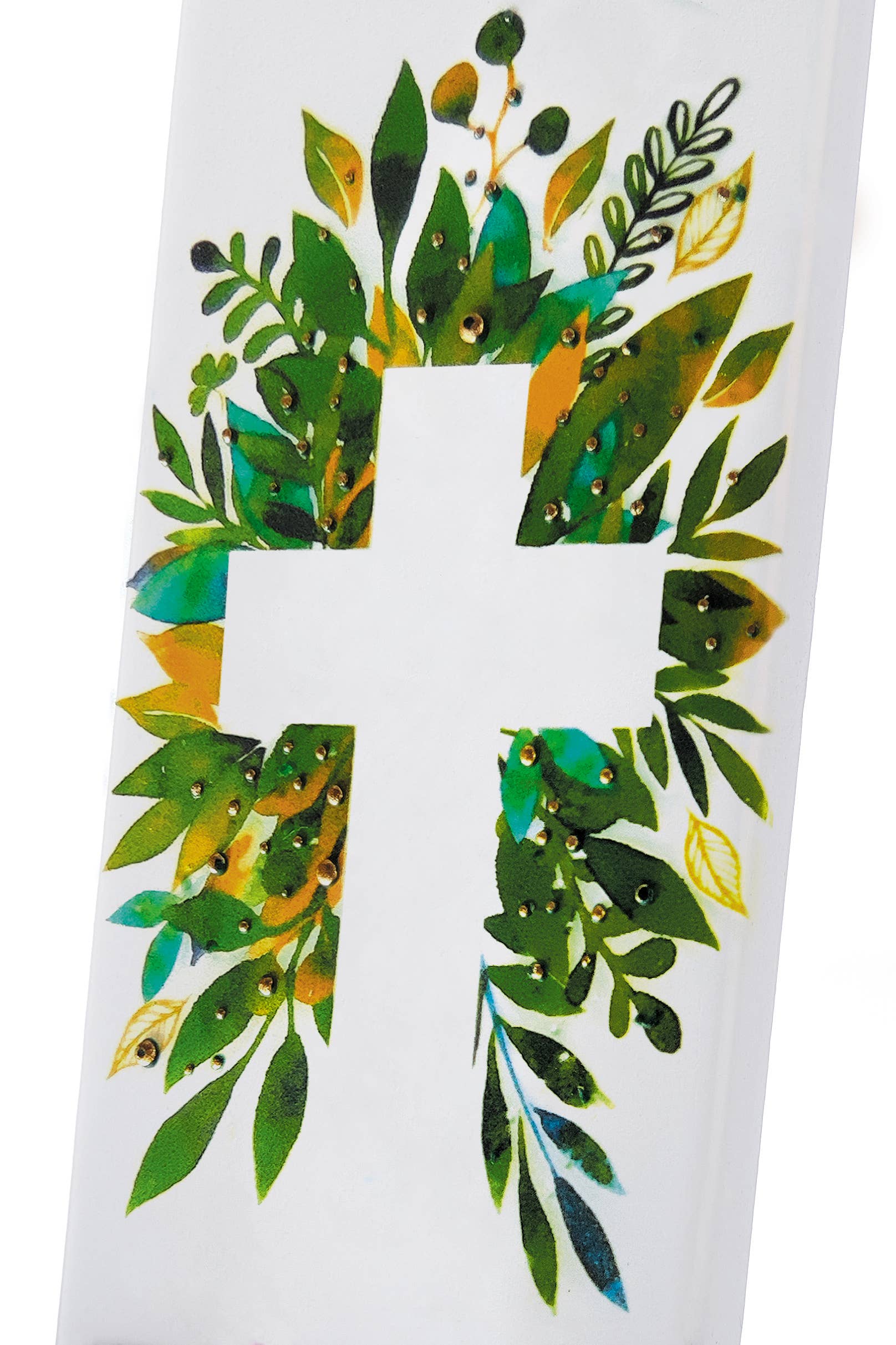 Flatyz Cross with Greenery Candle