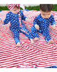 Tie Dye Stars & Stripes Ruffle ZIP