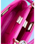 FENDI Mini Peekaboo Pink Leather Handbag