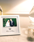 Mr. & Mrs. Wedding Thumbprint Heart Frame
