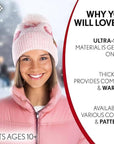 Women's Chenille Winter Pom Beanie - Daisy - Rose