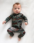 Bamboo Baby Pajama Sleepies Little Baby Zip Camo