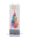 Flatyz Rainbow Merry Christmas Tree Candle