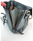 Chloe Blue Faye Mini Suede and Leather Backpack Bag