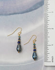 Lapis Lazuli, Czech Glass and Blue Crystal Drop Earrings