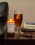 Lit Up Candle Knock On Wood