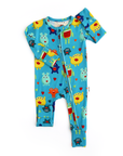 Finn Zip Bamboo Valentines Day Monster Baby Outfit